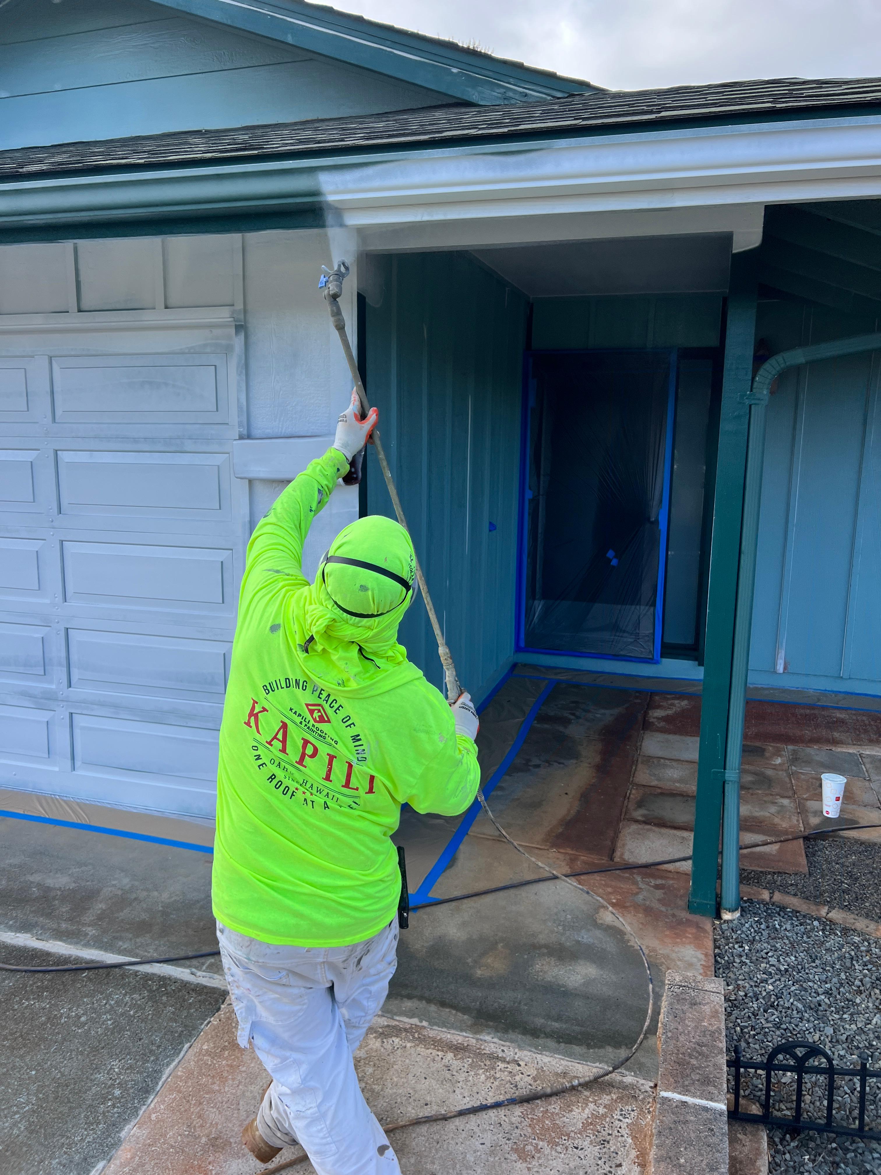 	Kapili Painting crew preparing an exterior surface before priming